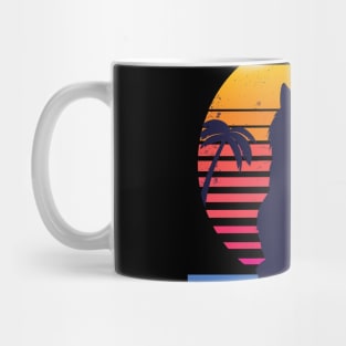 Retro Cat Life at the beach Mug